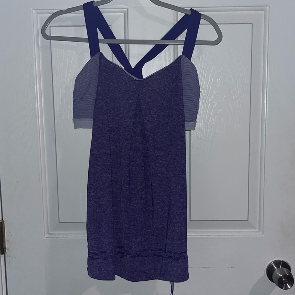 LULULEMON REST LESS TANK HEATHERED BERRY PURPLE